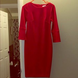 Red Calvin Klein dress